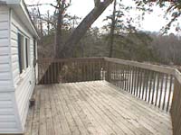 Bayview cottage deck  at Eels Lake Cottages and Marina