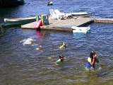 Swim area at Eels Lake Cottages and Marina