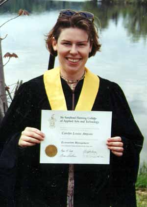 Carolyn graduates in Ecotourism Management program