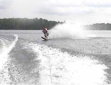 waterskiing on Eels Lake