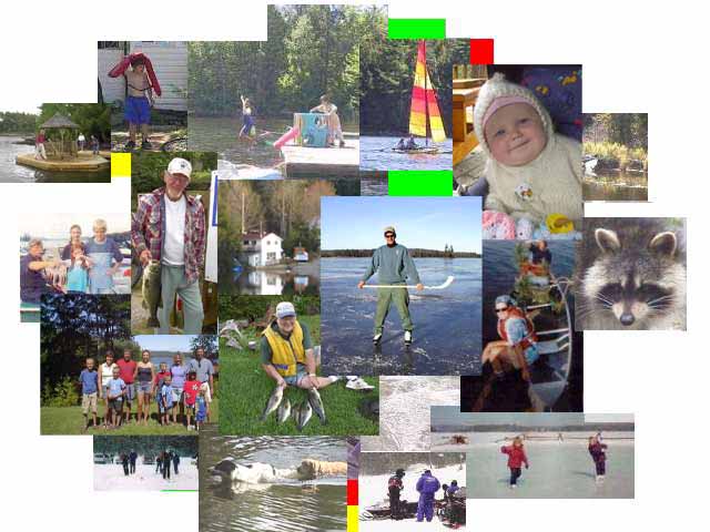 montage of vacation pictures